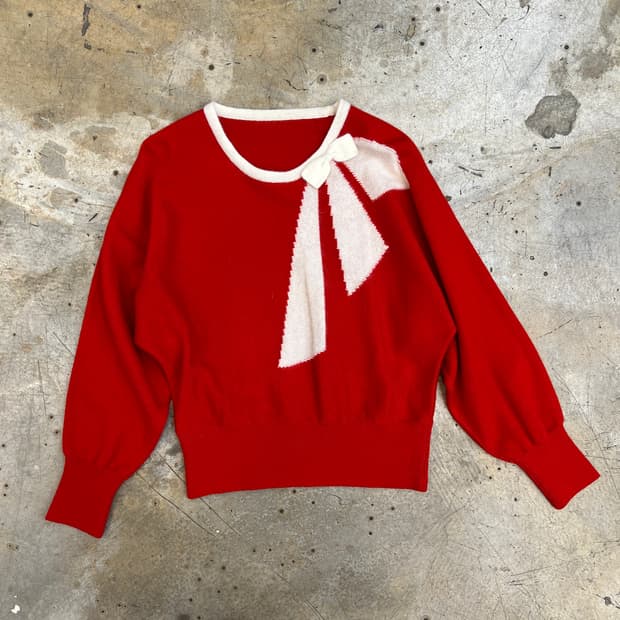 앙고라 리본 니트