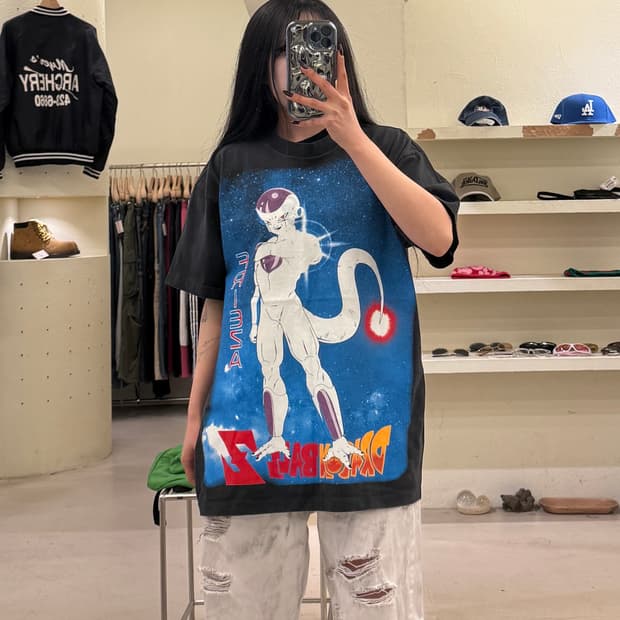 드래곤볼 프리저 프린팅 반팔 티셔츠 U1155