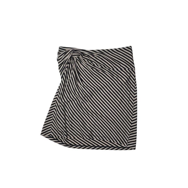 스트라이프 코튼 져지 스커트