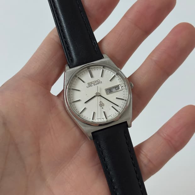 1980s White Dial Silver Lord Quartz