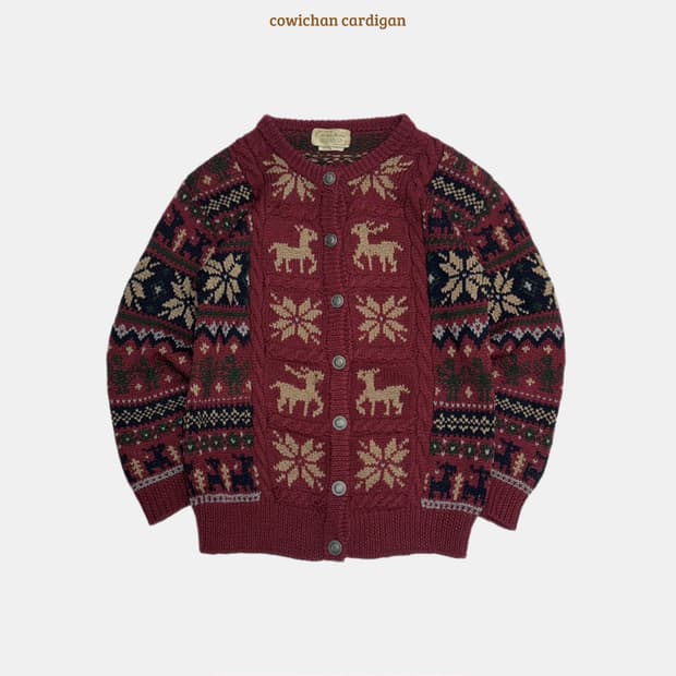 Atelier Meiku 에스닉 코위찬 니트 가디건 일본빈티지