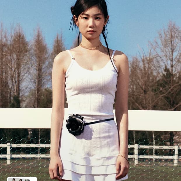 유희 아일렛 프릴 원피스 화이트 EYELET FRILL DRESS