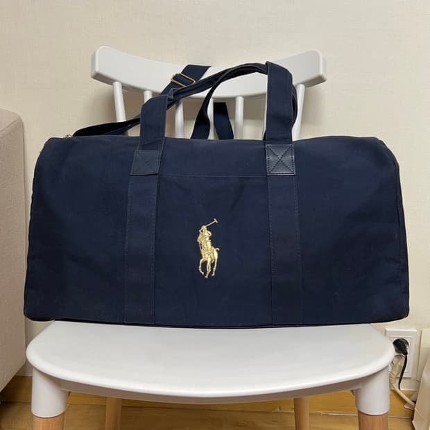 정품 빅포니 랄프로렌 네이비 보스턴백
