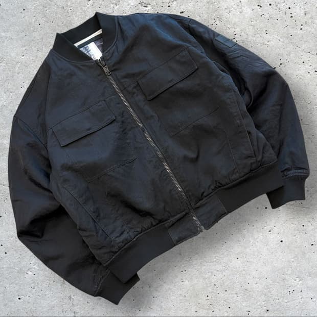 [L] 캘빈클라인 CK 리버시블 블랙 봄버 자켓 C498