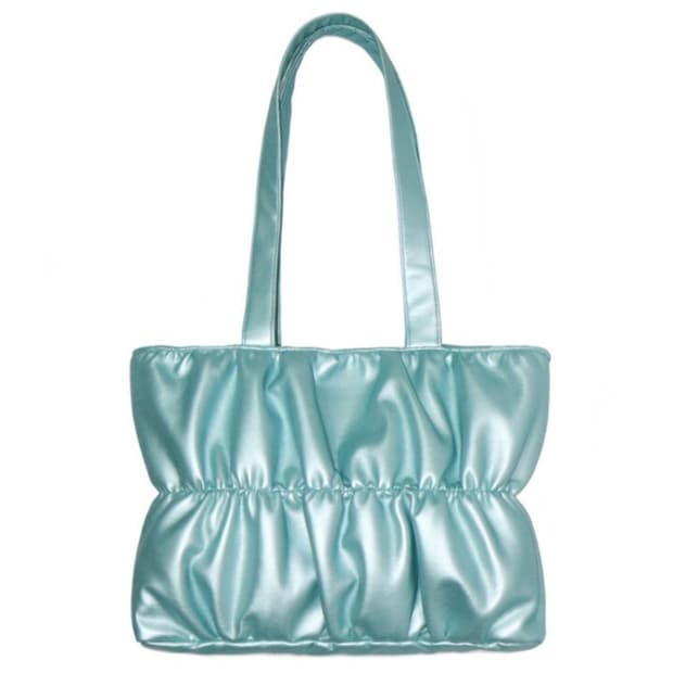 피시아 스퀘어 개더드 백 라이트블루 picea