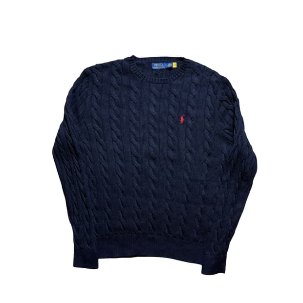 폴로 꽈배기 니트