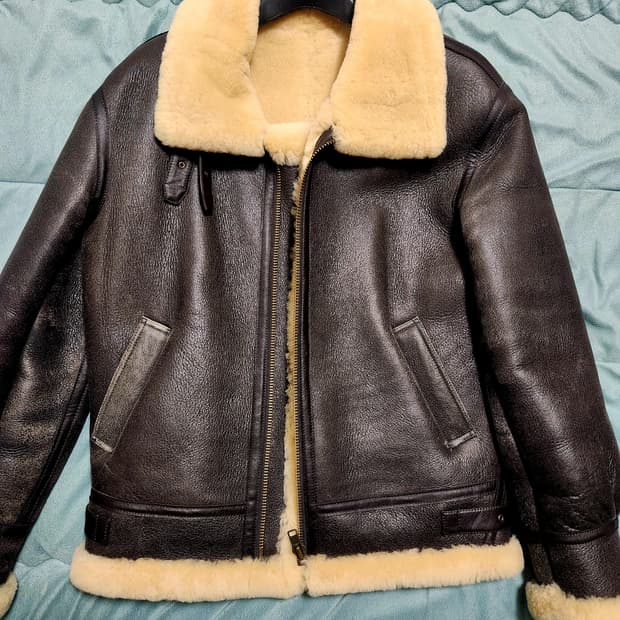 드림월드 양가죽 크랙 무스탕 XL