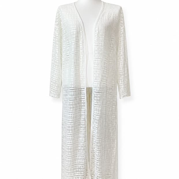 SEVENDAYS=SUNDAY 화이트 레이스 롱 로브 가디건