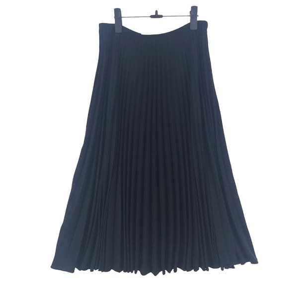 [여40]발렌티노 블랙 플리츠 스커트[Y63-223]/레이디블루