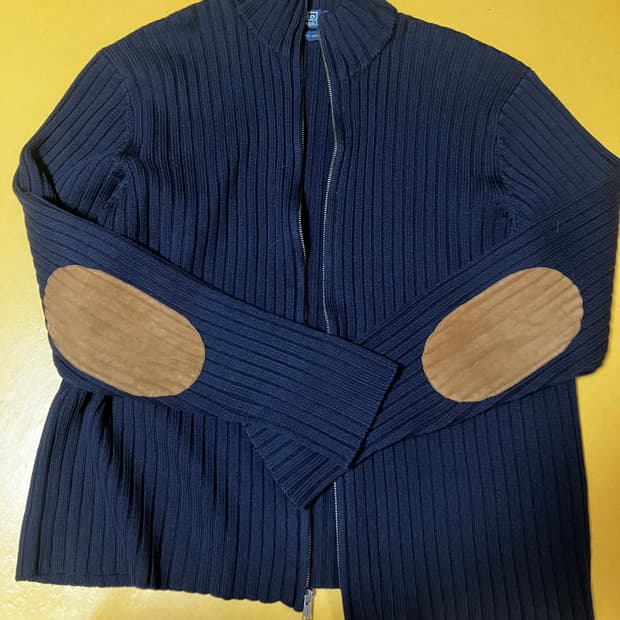 폴로 랄프로렌 네이비 울니트 집업 가디건 105