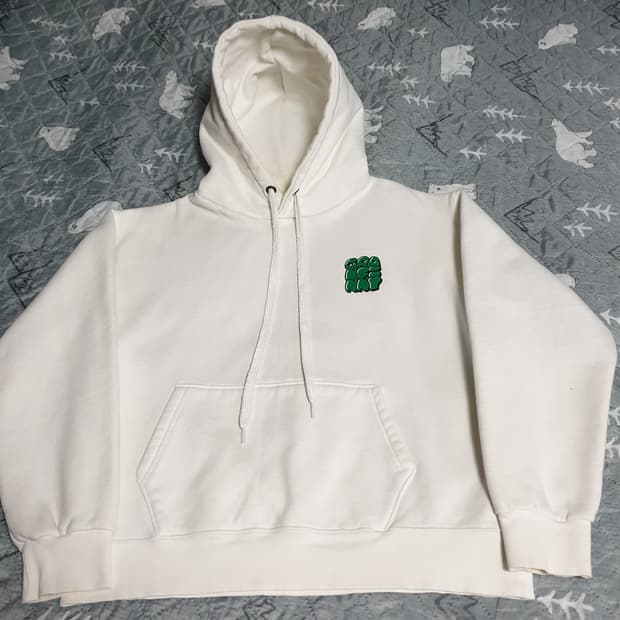 그랜피니 스퀘어 크루넥 기모 후드티 (M)