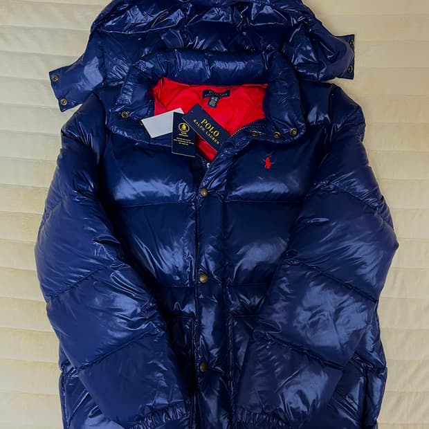 폴로 랄프로렌 유광패딩