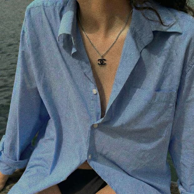 샤넬 빈티지 CC로고 목걸이