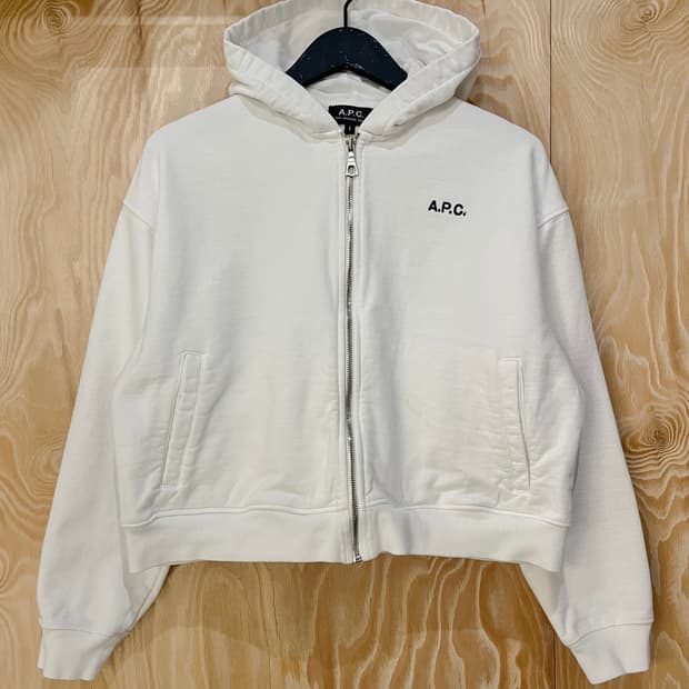 아페쎄 22f/w 로고 집 후디