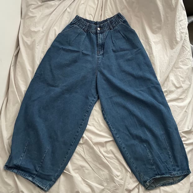 벌룬핏 데님 팬츠