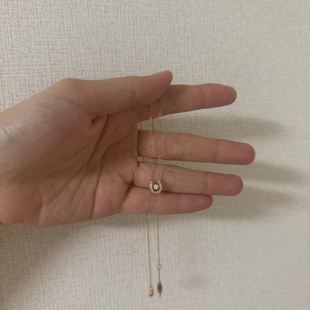 스톤헨지 14k 댄싱스톤 말발굽 목걸이