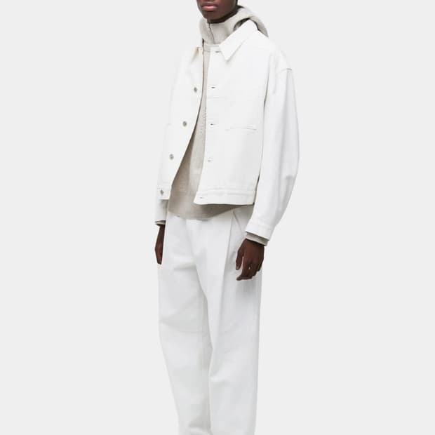 쿠어 COOR 화이트 트러커 자켓 S