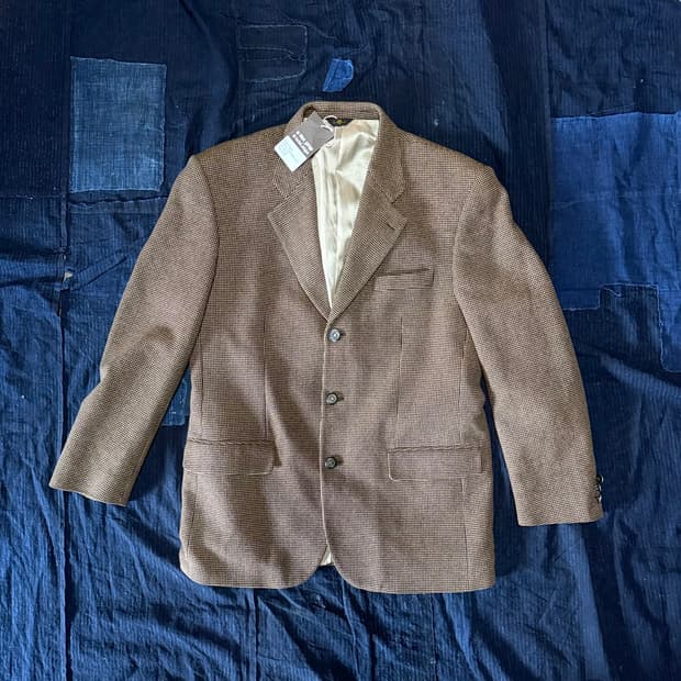 Basso 울 체크 자켓