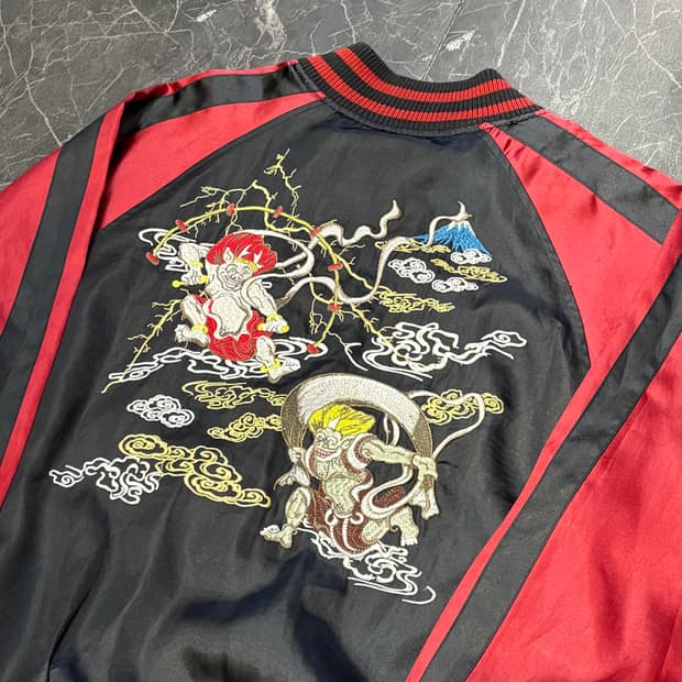 L vtg 뇌신 풍신 자수 스카쟌 