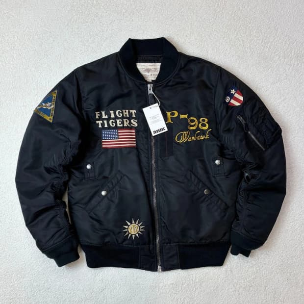 엑스톤즈 XTONZ Ma-1 패치 워크 플라이트 봄버 블루종 PN6047