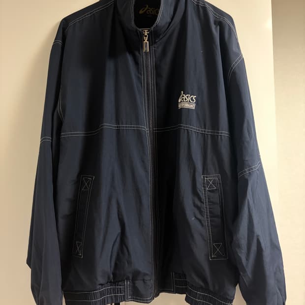 아식스 Asics 바람막이 네이비