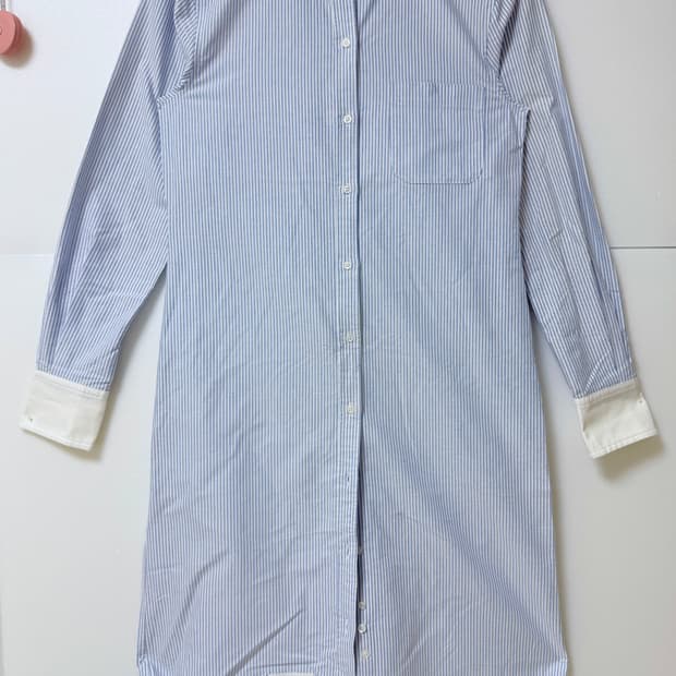 톰브라운 스트라이프 셔츠 원피스 38