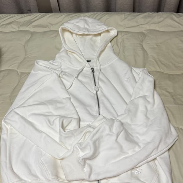 코드그라피 멀티엠브로이드 후드집업 크림 M