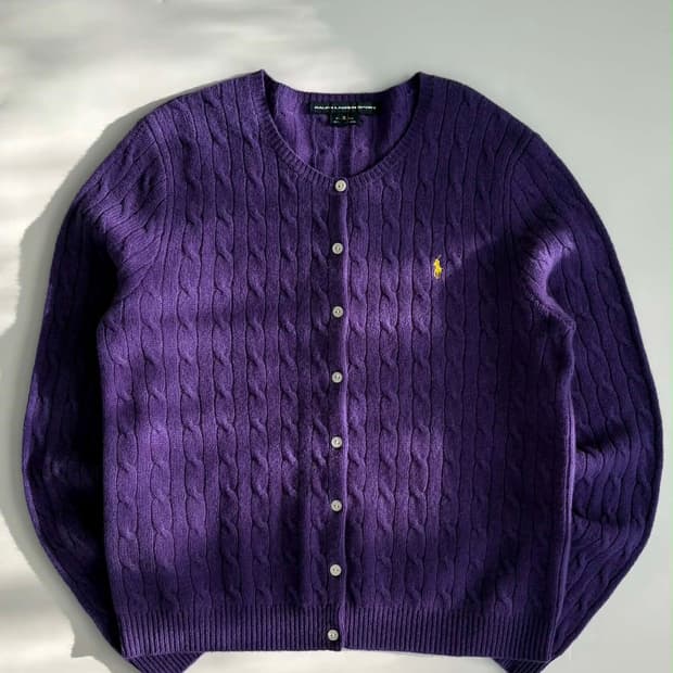 [XL] 폴로 랄프로렌 케이블 울 니트 가디건
