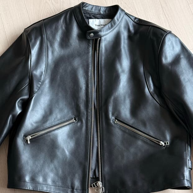 토니웩 이탈리안 카프 레이서 가죽 레더 라이더 자켓 주우재