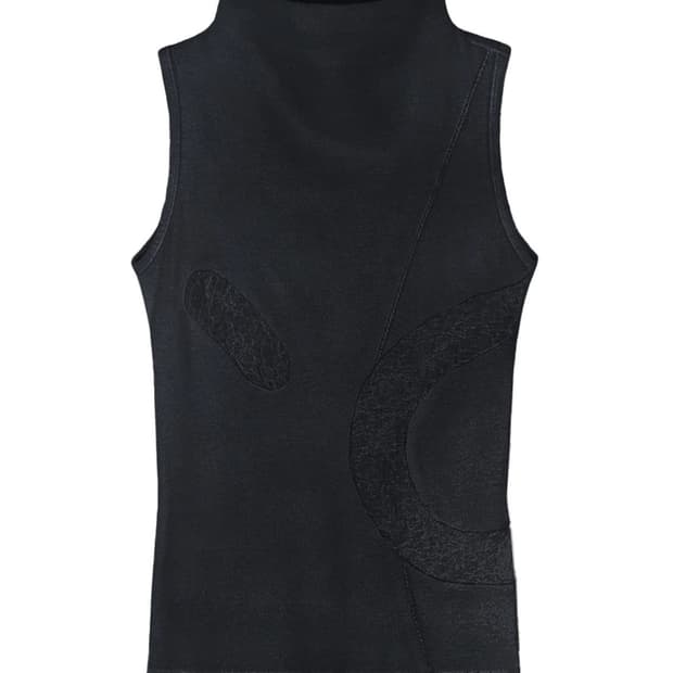 본네 Spiral sleeveless top (Black)