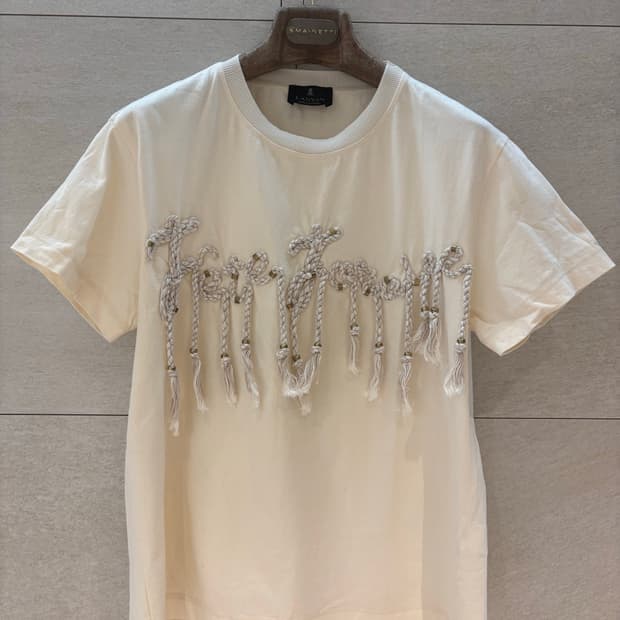 LANVIN 랑방 로프 장식 반팔 티셔츠