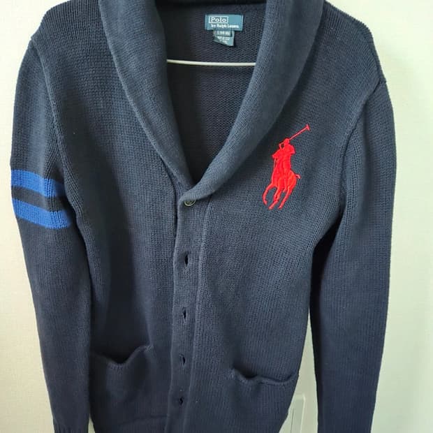 정품 폴로랄프로렌 네이비 빅포니 가디건 레드포니 