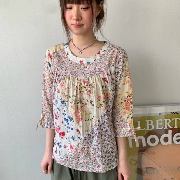 ethnic patchwork top