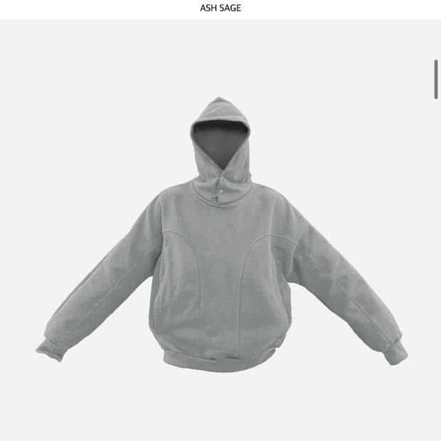 그레일즈 / 지오메트리 후디(2사이즈,애쉬세이지)