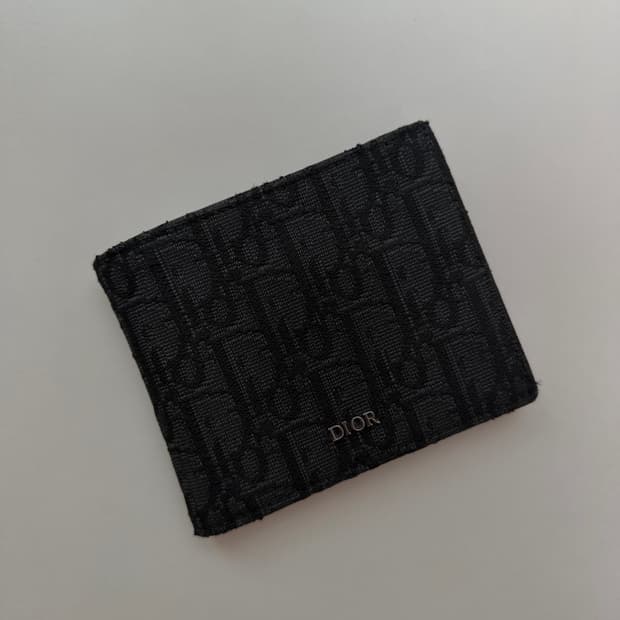디올 오블리크 반지갑 블랙 상태좋음