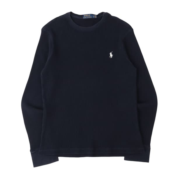 폴로 랄프로렌 네이비 코튼 와플 롱슬리브