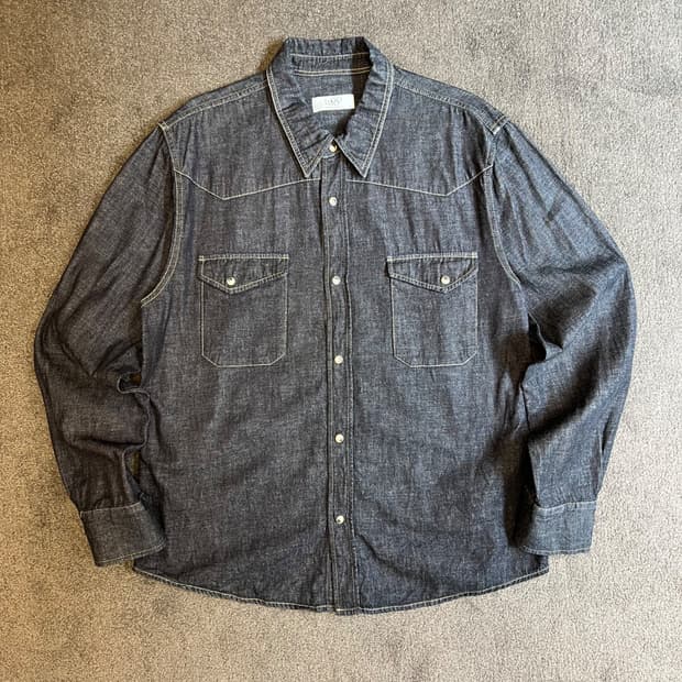 엘무드(LMOOD) 데님 웨스턴 셔츠