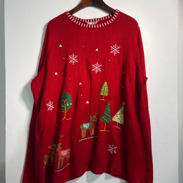 U.S.A. 크리스마스 어글리니트 트리+루돌프 2XL