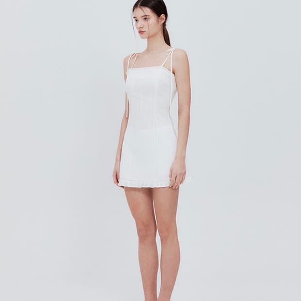 낫유어로즈 레이스 프릴 미니드레스 (IVORY)