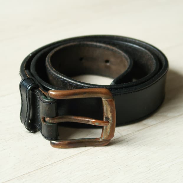 빈티지 프렌치 아틀리에 보워 레더 벨트
