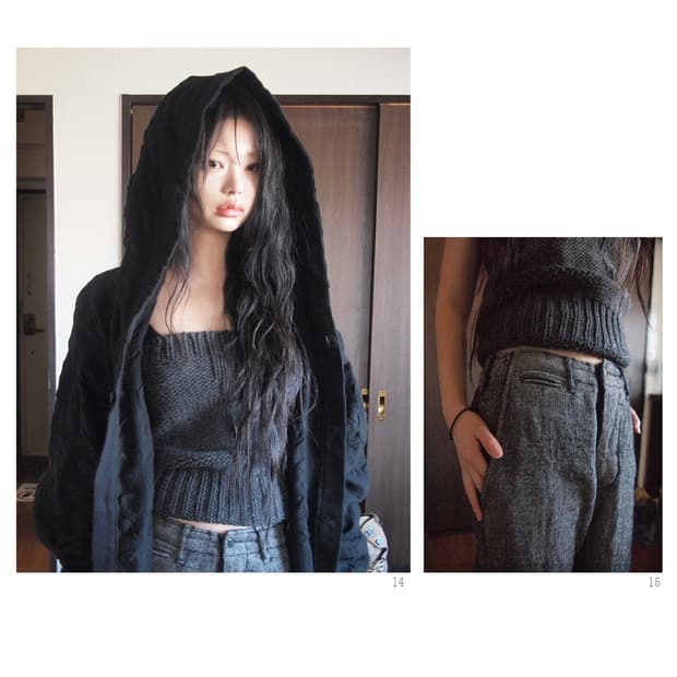 요지야마모토 Y’s 울 니트 스커트 & 탱크탑