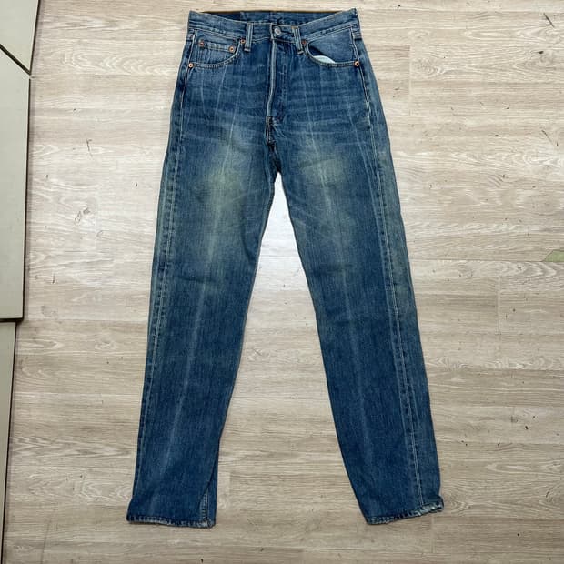 리바이스 501 오리지널 스트레이트 워싱 데님팬츠 청바지 [중청] 29