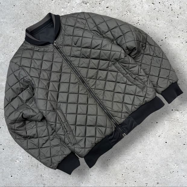 [M] 11s 나이키 리버시블 퀼팅 블랙 봄버 자켓 D538