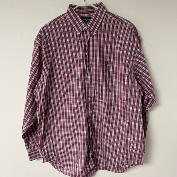 Xl) 폴로 체크셔츠 