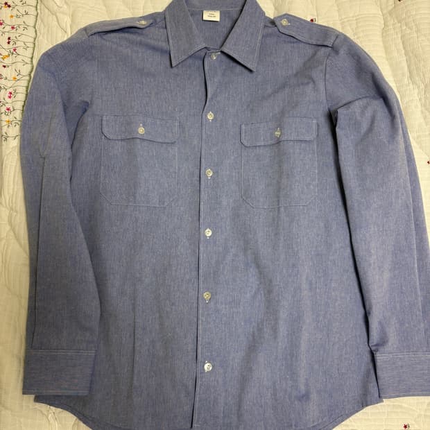 00‘s 프랑스 해군 툴롱항 보급 샴브레이 셔츠(105상당)