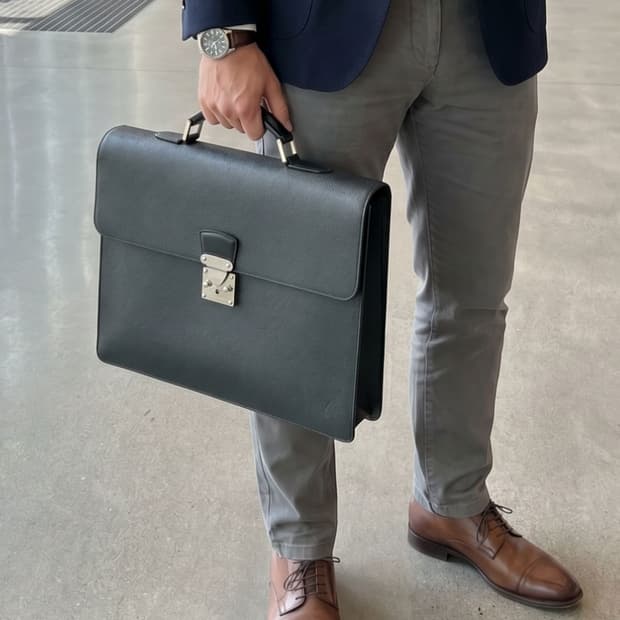 [정품] 루이비통 타이가 모스코바 서류가방 브리프케이스 블랙