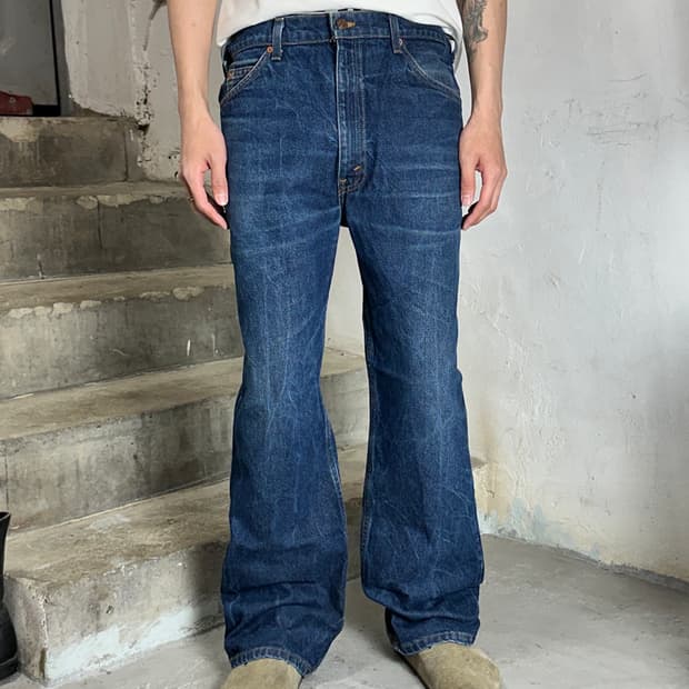 90's USA Made 빈티지 리바이스 517 오렌지탭 부츠컷 플레어진