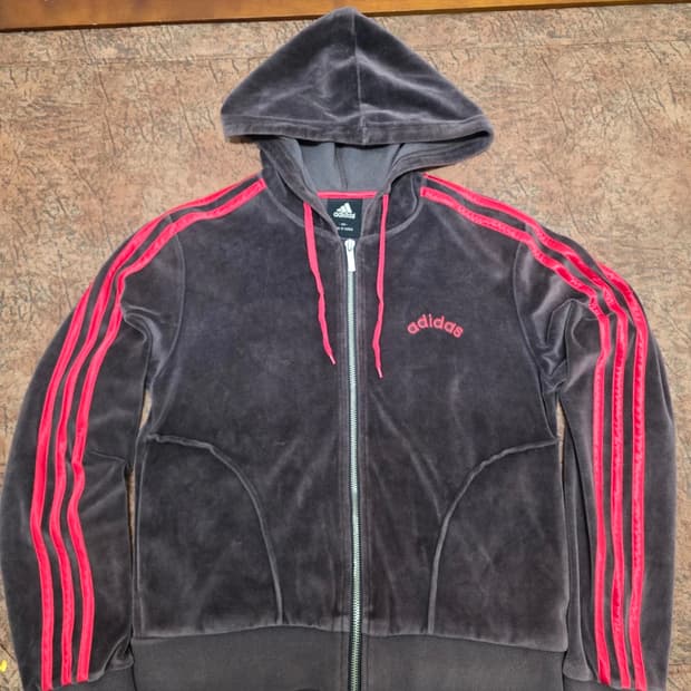 아디다스 벨벳 후드 트랙탑 저지 95