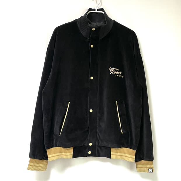 코닥 남녀공용 코듀로이 헤링턴 바시티 자켓 M _ 블랙