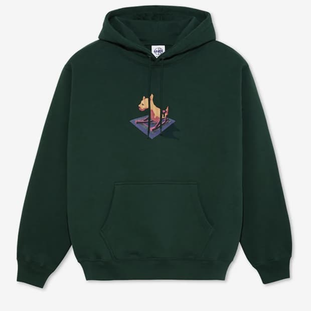Polar skate dave hoddie dog dark green